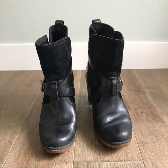 Cute Timberland Black Boots with Heel - Women’s Size 7 / 38 EU - Picture 2 of 14